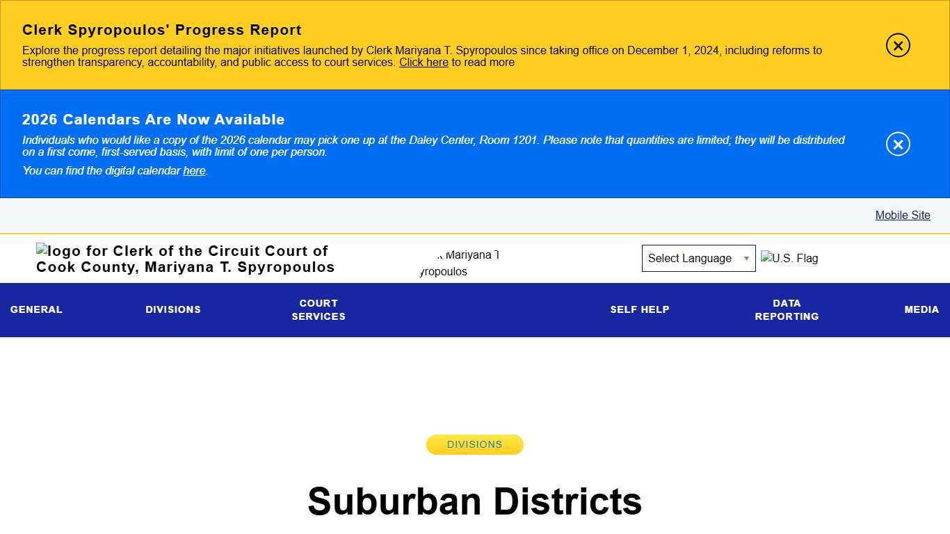Suburban Districts Clerk of the Circuit Court of Cook County